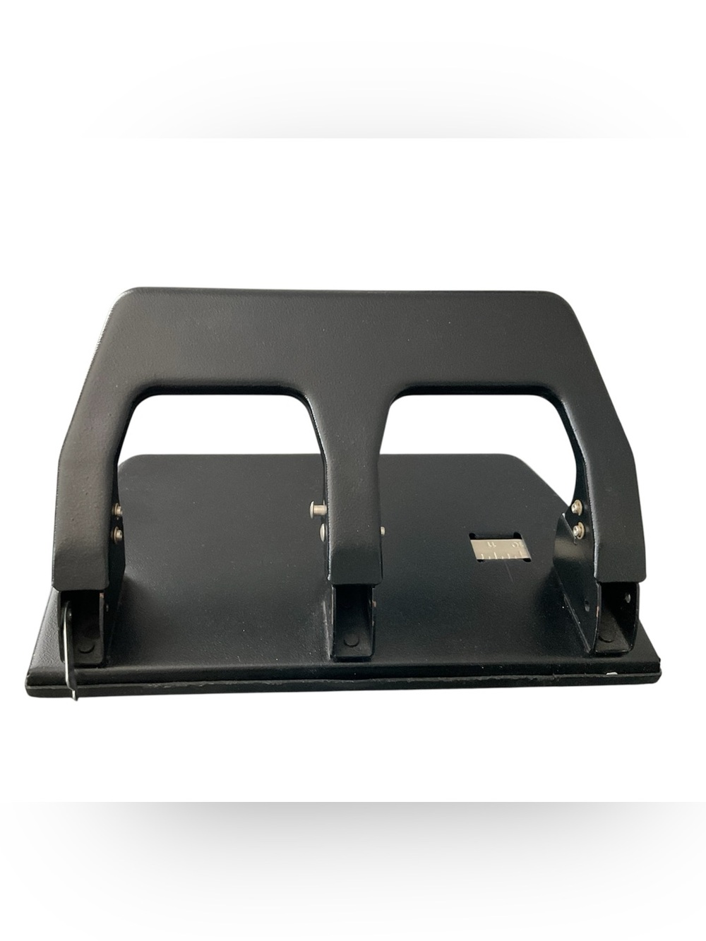 Black Metal 2-Hole Paper Punch for Office and Home